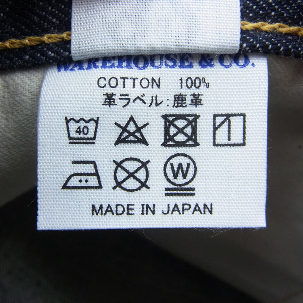 WAREHOUSE ウエアハウス 1003XX Dead Stock Blue デットストックブルー 大戦 1941モデル ノンウォッシュ リジット デニム パンツ インディゴブルー系 32【極上美品】【中古】