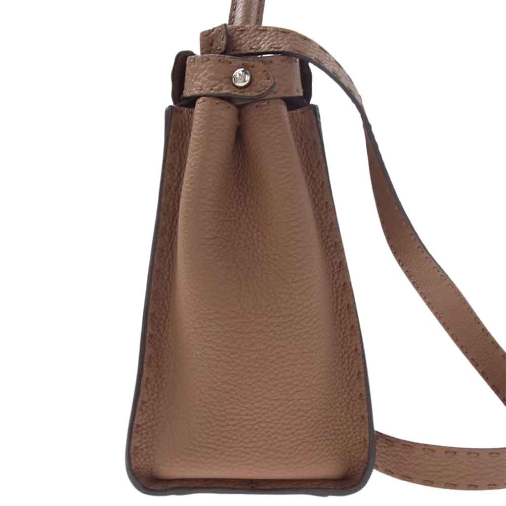 FENDI フェンディ 8BN226 セレリア ピーカブー 2Way ショルダー バッグ ブラウン系【中古】