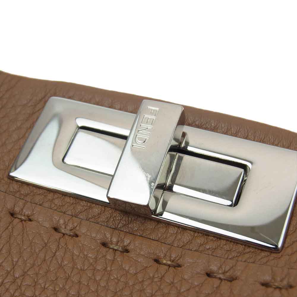 FENDI フェンディ 8BN226 セレリア ピーカブー 2Way ショルダー バッグ ブラウン系【中古】