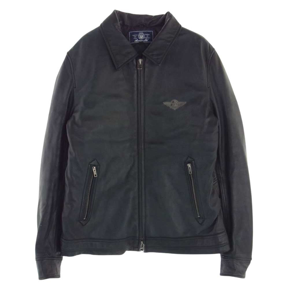 AVIREX アヴィレックス  x Disney ミッキー レザー トラッカー ジャケット ブラック系 XL【中古】