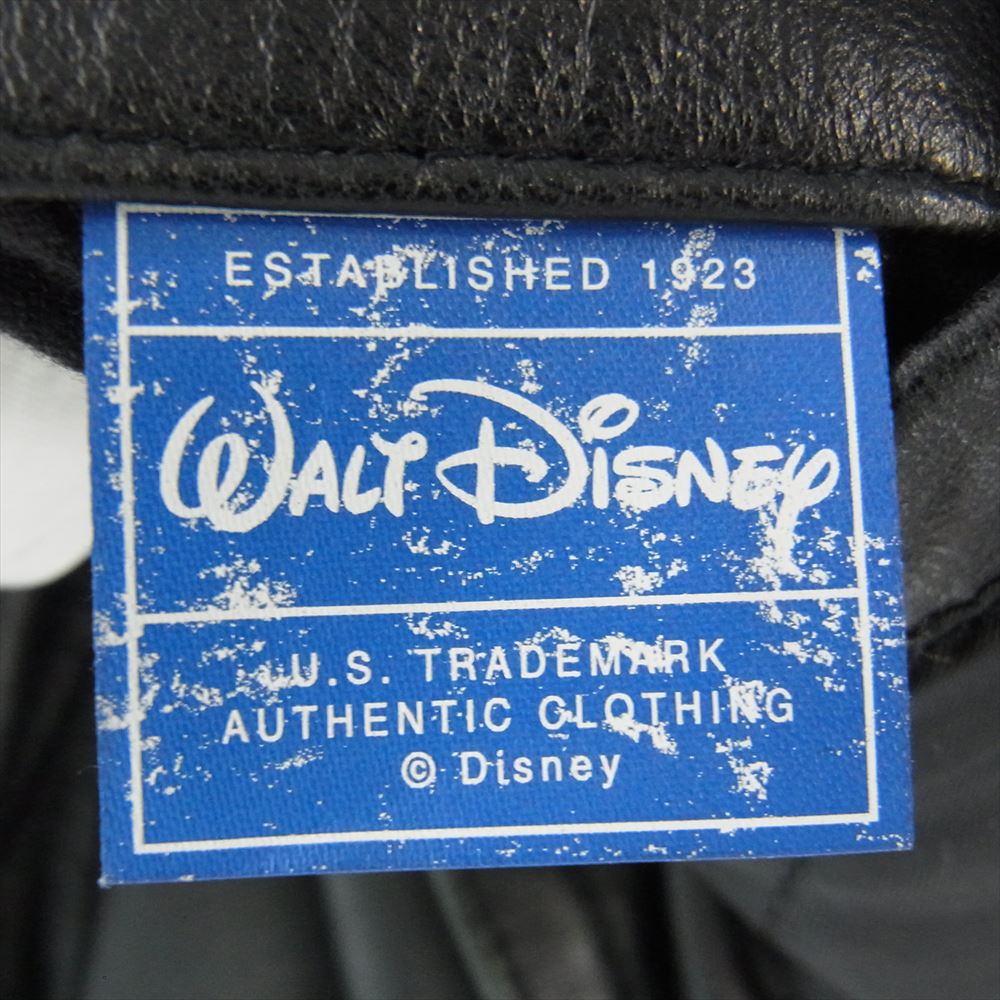 AVIREX アヴィレックス  x Disney ミッキー レザー トラッカー ジャケット ブラック系 XL【中古】