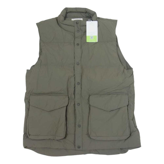 snowpeak スノーピーク recycled nylon ripstop down vest リサイクル ダウン ベスト ベージュ系 M【極上美品】【中古】