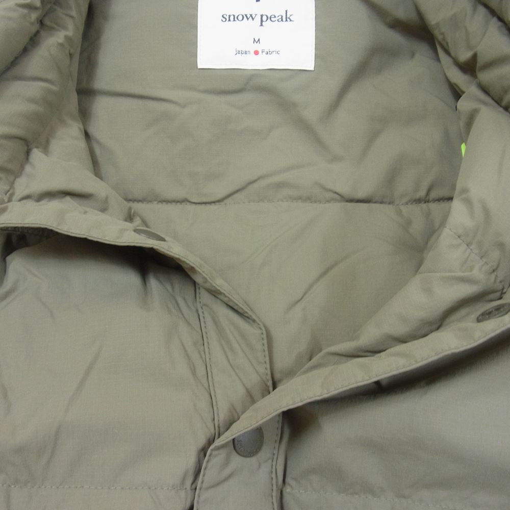 snowpeak スノーピーク recycled nylon ripstop down vest リサイクル ダウン ベスト ベージュ系 M【極上美品】【中古】