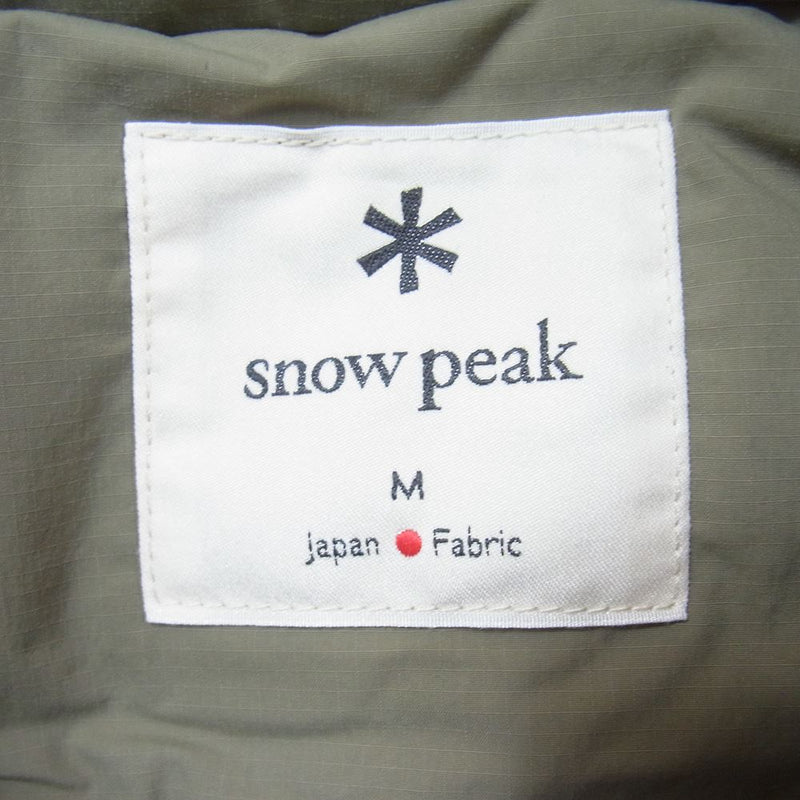 snowpeak スノーピーク recycled nylon ripstop down vest リサイクル ダウン ベスト ベージュ系 M【極上美品】【中古】