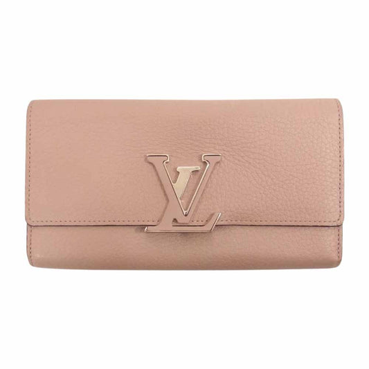 LOUIS VUITTON ルイ・ヴィトン M61250 ポルトフォイユ カプシーヌ マグノリア ロングウォレット 長財布 ピンク系【中古】