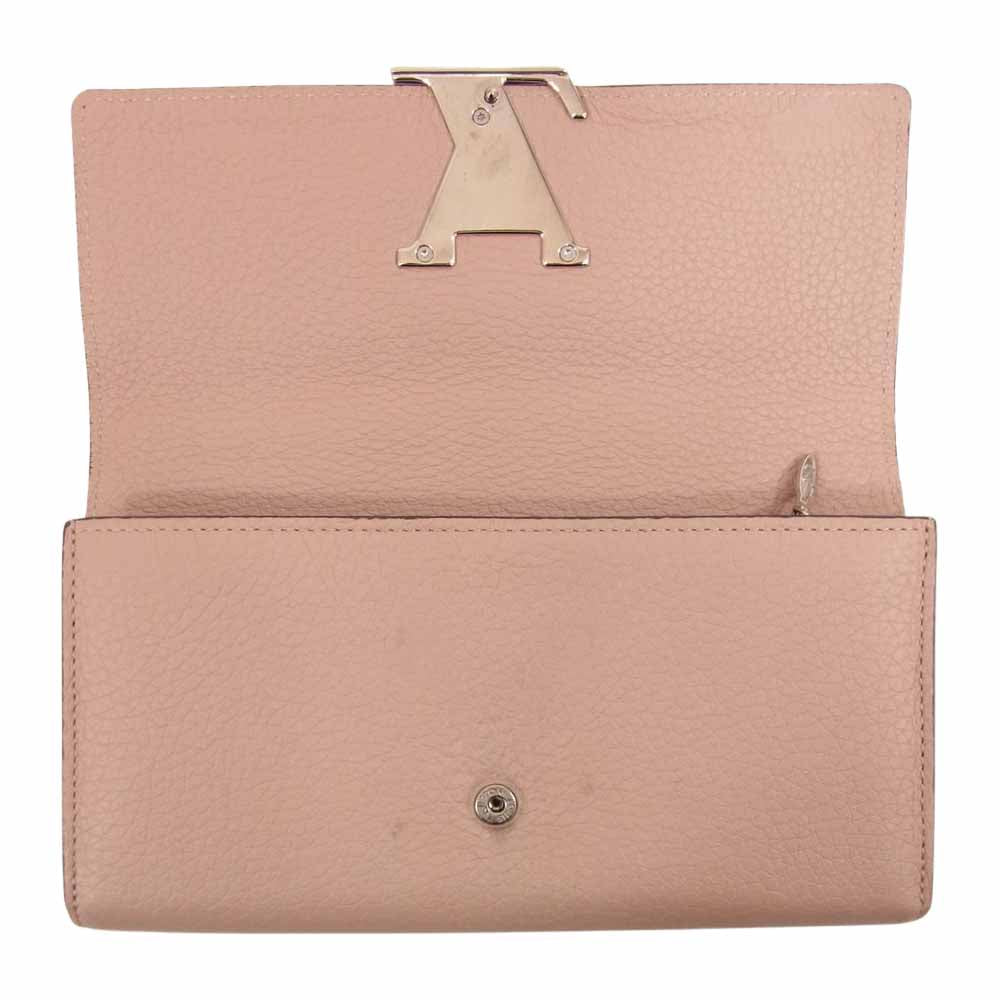 LOUIS VUITTON ルイ・ヴィトン M61250 ポルトフォイユ カプシーヌ マグノリア ロングウォレット 長財布 ピンク系【中古】