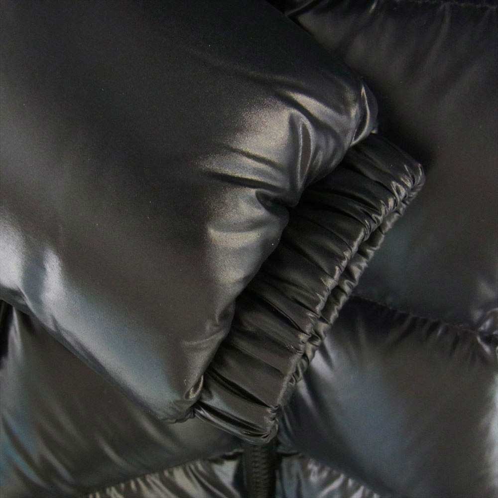 MONCLER モンクレール HUDSON ハドソン ファーフード付き ロング ダウンコート ブラック系 1【中古】
