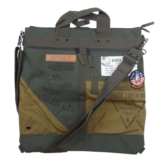 AVIREX アヴィレックス AX3517G EAGLE TOMCAT2 HELMET BAG イーグル トムキャット2 ヘルメット バッグ カーキ系【中古】