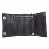 CHROME HEARTS クロムハーツ（原本無） 3FOLD 3フォールド クロスボタン レザー ウォレット 財布 ブラック系【中古】