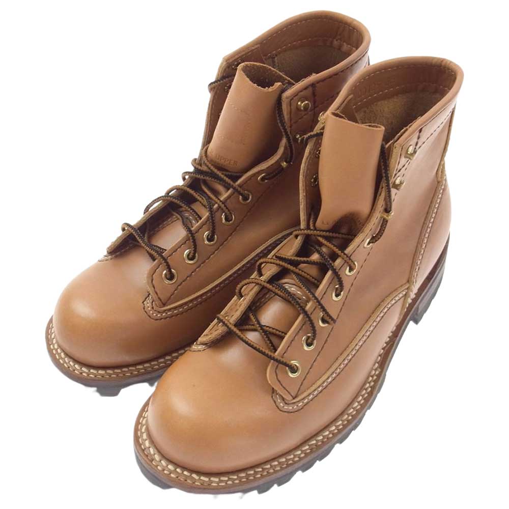 LONE WOLF ロンウルフ LW00125 LOGGER VIBRAM SOLE BOOTS ビブラムソール ロガー ワークブーツ ライトブラウン系 8.5【極上美品】【中古】