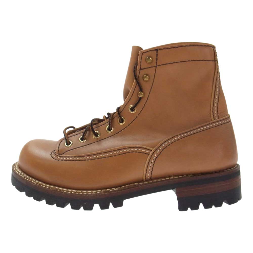 LONE WOLF ロンウルフ LW00125 LOGGER VIBRAM SOLE BOOTS ビブラムソール ロガー ワークブーツ ライトブラウン系 8.5【極上美品】【中古】