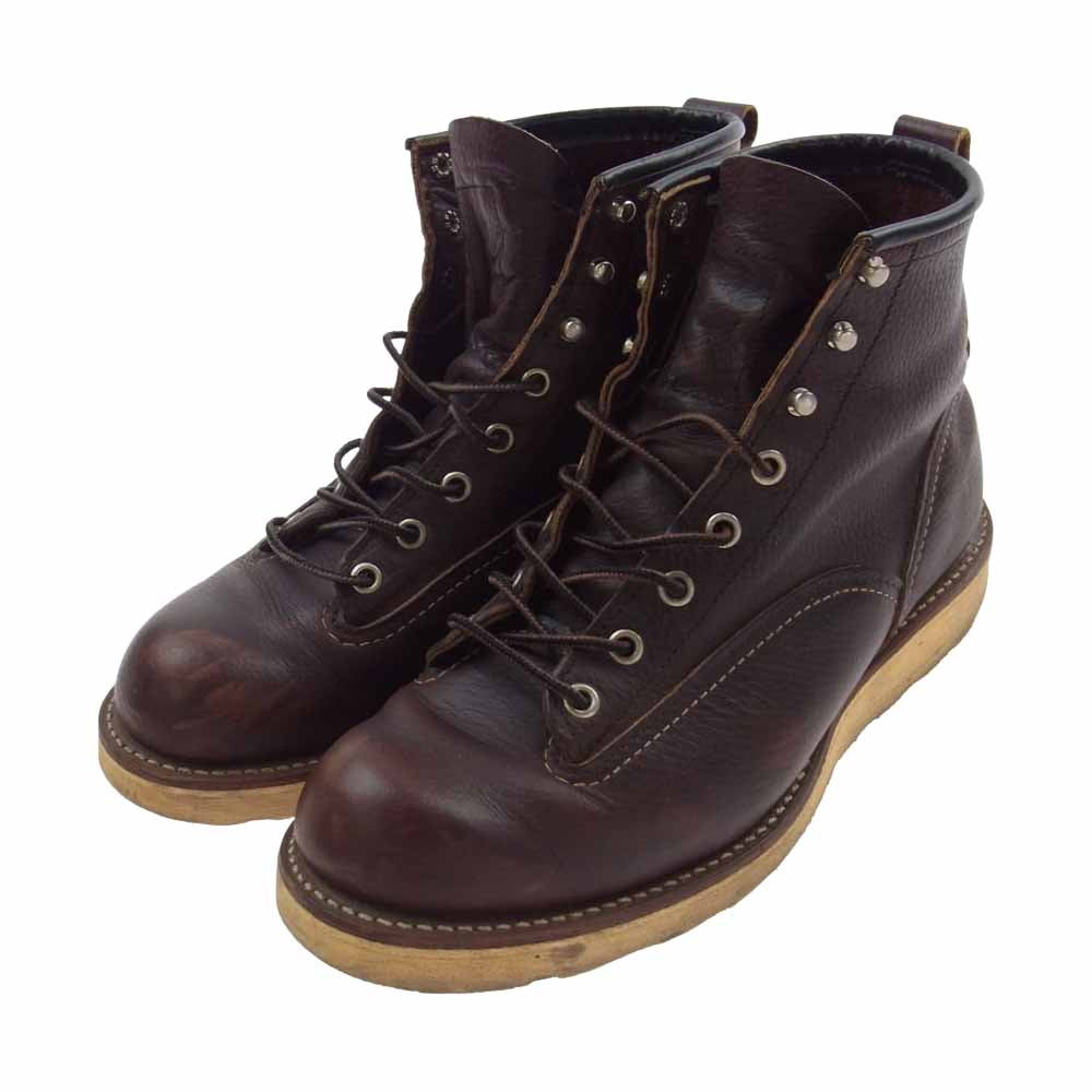 RED WING レッドウィング 2906 LINEMAN BOOT ラインマン ブーツ ダークブラウン系 US8D【中古】