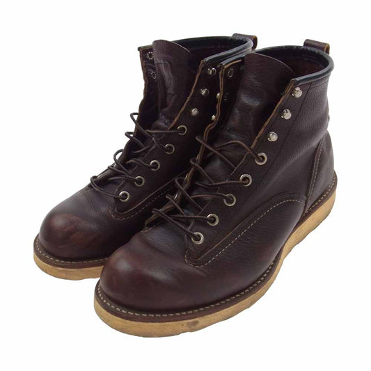 RED WING レッドウィング 2906 LINEMAN BOOT ラインマン ブーツ ダークブラウン系 US8D【中古】
