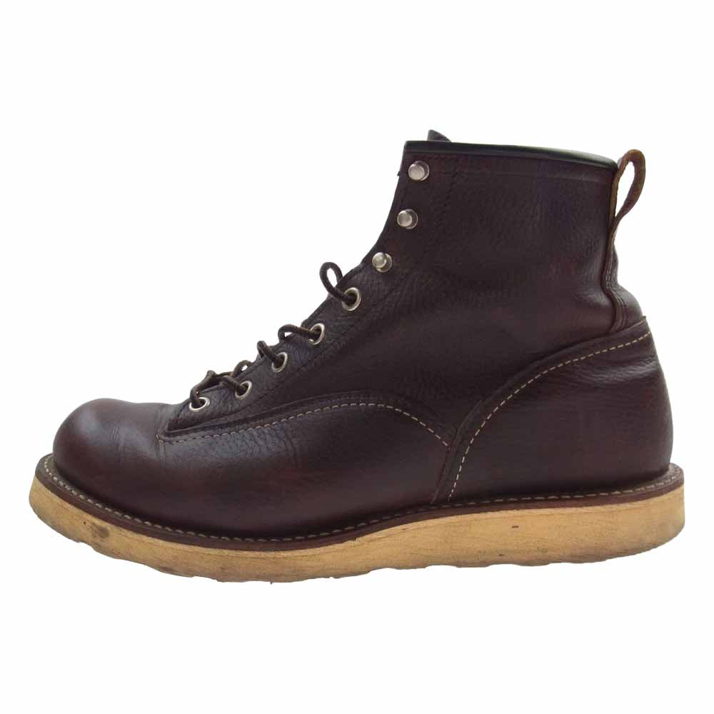 RED WING レッドウィング 2906 LINEMAN BOOT ラインマン ブーツ ダークブラウン系 US8D【中古】
