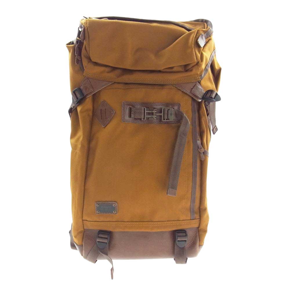 アッソブ CORDURA BALLISTIC NYLON BACK PACK レザー切替 バリスティックナイロン バックパック リュック ブラウン系【中古】