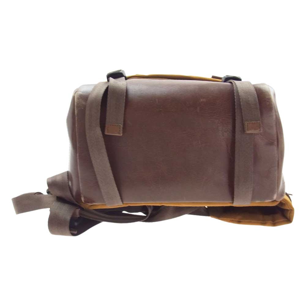 アッソブ CORDURA BALLISTIC NYLON BACK PACK レザー切替 バリスティックナイロン バックパック リュック ブラウン系【中古】
