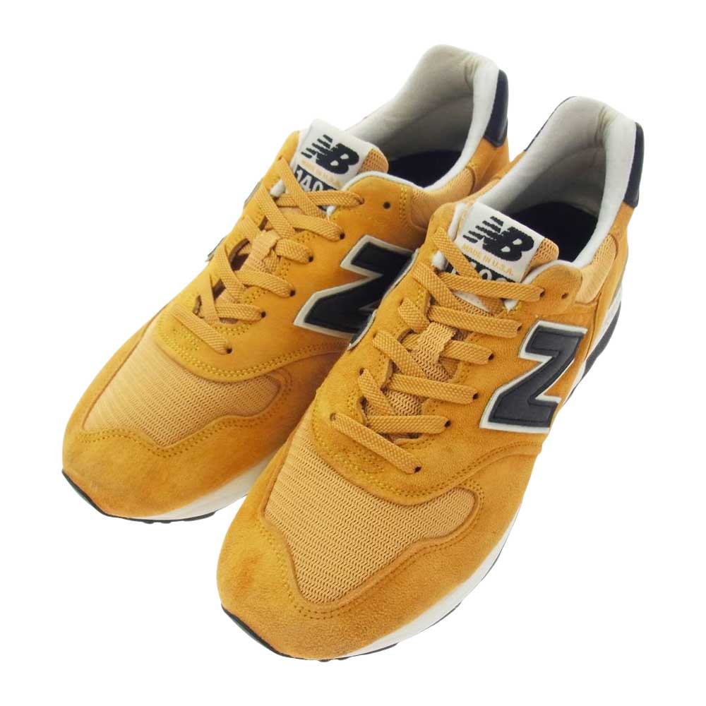 NEW BALANCE ニューバランス M1400CL USA製 スエード メッシュ ローカット スニーカー マスタードイエロー イエロー系 27.5cm【中古】