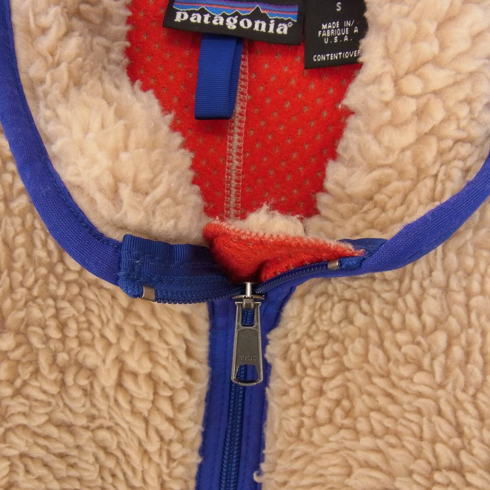 patagonia パタゴニア 00AW 23024 00年 USA製 Classic Retro Cardigan クラシック レトロ カーディガン パイル フリース ジャケット ベージュ系 S【中古】