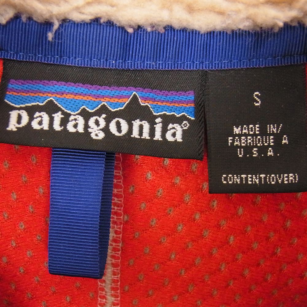 patagonia パタゴニア 00AW 23024 00年 USA製 Classic Retro Cardigan クラシック レトロ カーディガン パイル フリース ジャケット ベージュ系 S【中古】
