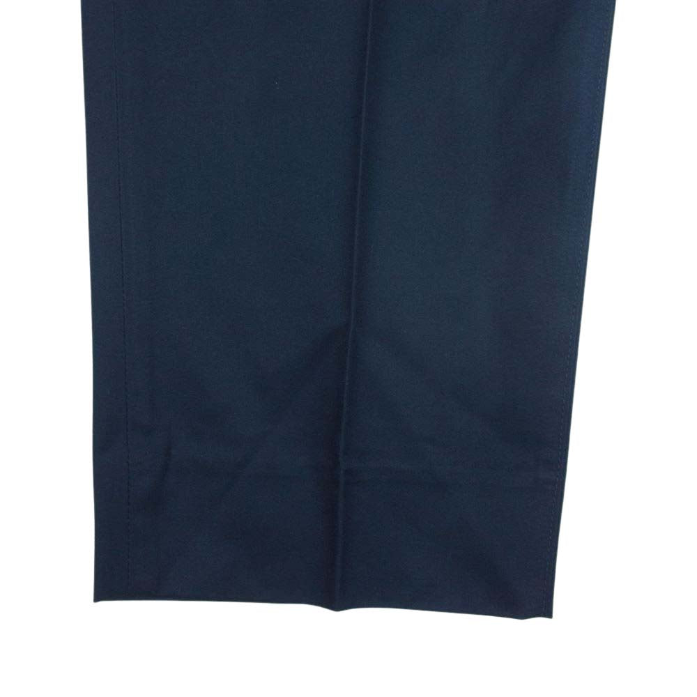クオン 112PT051301 BELTED PANTS ベルテッド テーパード パンツ ネイビー系 S【新古品】【未使用】【中古】