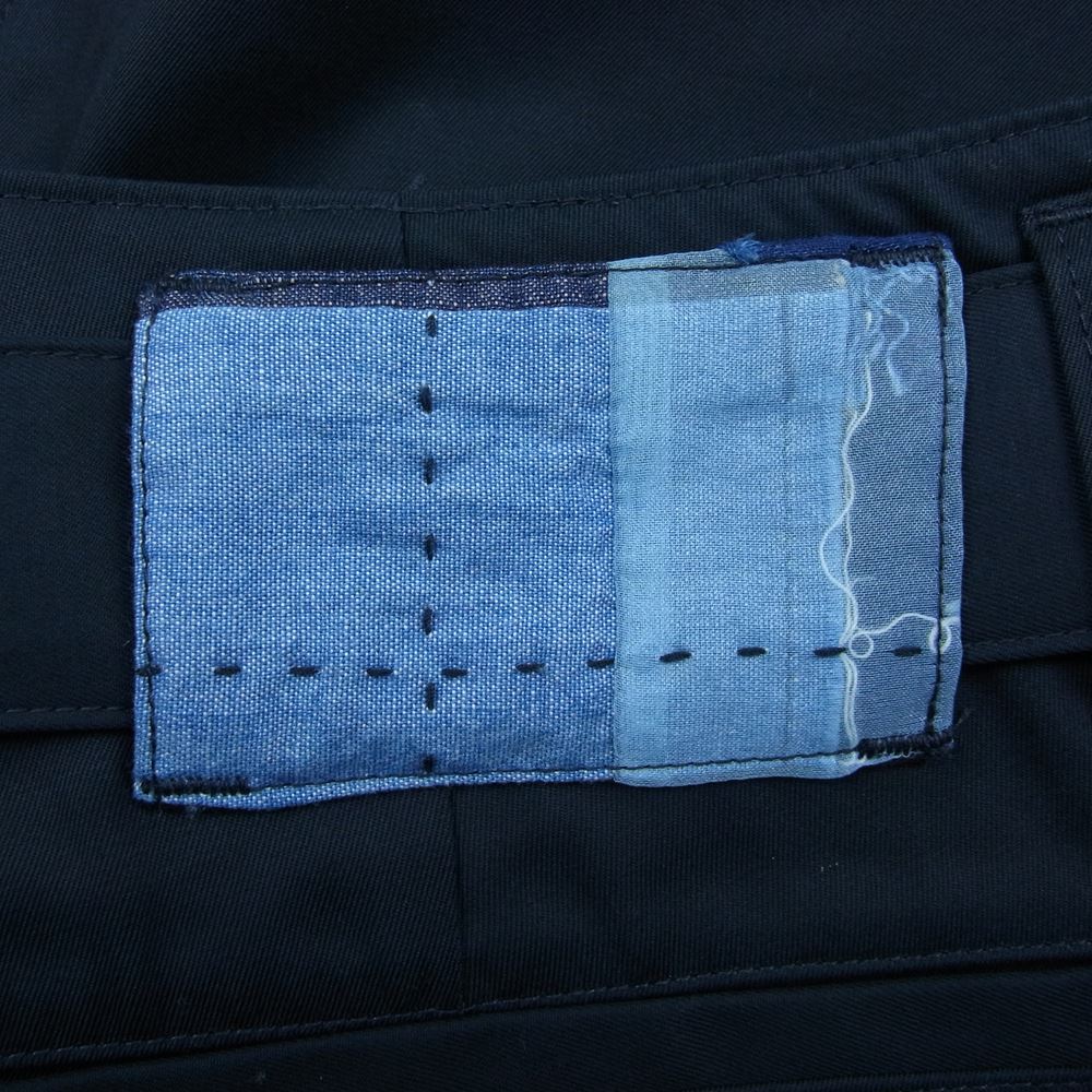 クオン 112PT051301 BELTED PANTS ベルテッド テーパード パンツ ネイビー系 M【新古品】【未使用】【中古】