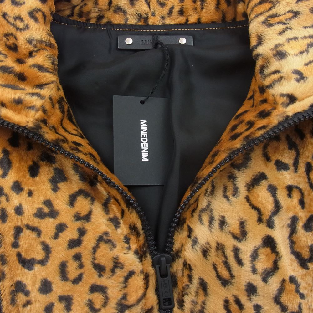 MINEDENIM マインデニム 2211-9001-27-022 LEOPARD FUR ATHLETIC BZ レオパードシールファー アスレチック ブルゾン フルジップ ジャケット ブラウン系 2【新古品】【未使用】【中古】
