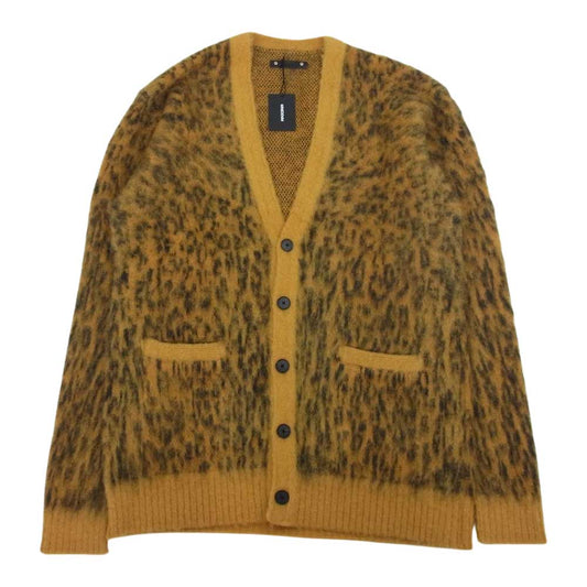 MINEDENIM マインデニム 22AW 2210-6001-27-022 Kid Mohair Leopard Knit Long Cardigan キッド モヘア レオパード ニット カーディガン イエロー系 2【新古品】【未使用】【中古】