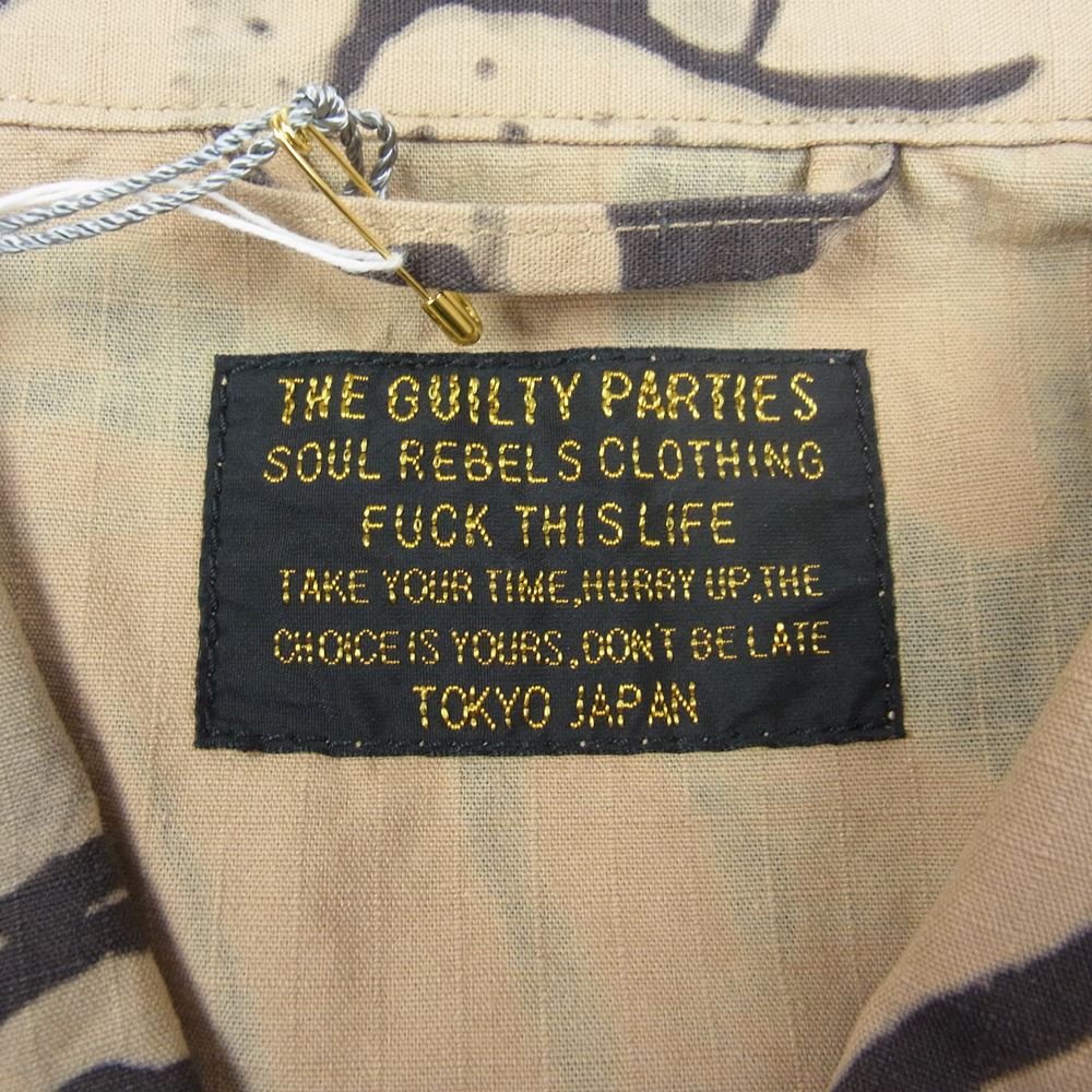 WACKO MARIA ワコマリア 22SS TIMLEHI-WM-ML30 TIM LEHI ARMY SHIRT TYPE-1 ティムリーハイ コットンリップストップ アーミー 長袖 シャツ ベージュ系 M【新古品】【未使用】【中古】