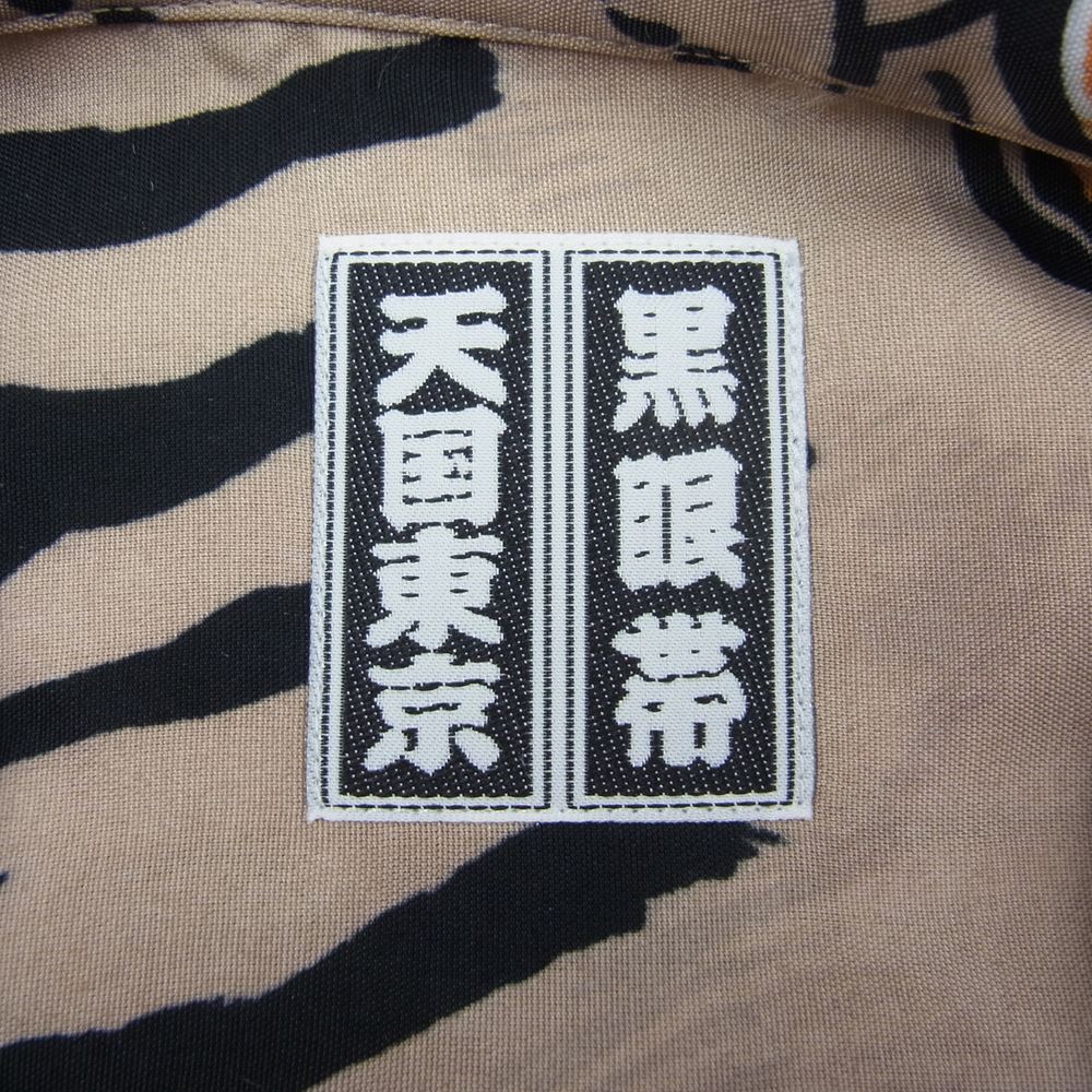 WACKO MARIA ワコマリア BEP-WM-HI01 BLACK EYE PATCH HAWAIIAN S/S SHIRT 黒眼帯 ブラックアイパッチ ハワイアン アロハ 半袖 シャツ ベージュ系 M【新古品】【未使用】【中古】