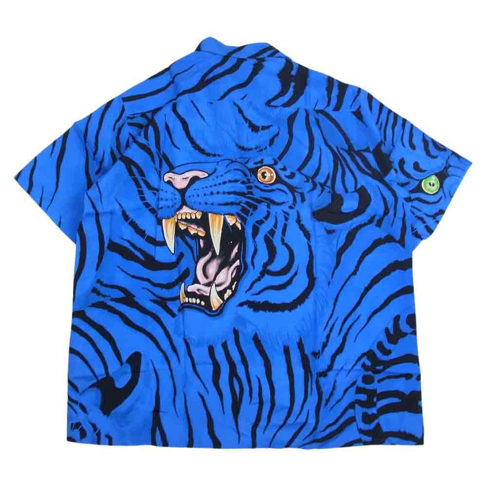 WACKO MARIA ワコマリア 22SS TIMLEHI-WM-HI32 TIM LEHI S/S HAWAIIAN SHIRT ティムリーハイ ハワイアン アロハ 半袖 シャツ ブルー系 L【新古品】【未使用】【中古】