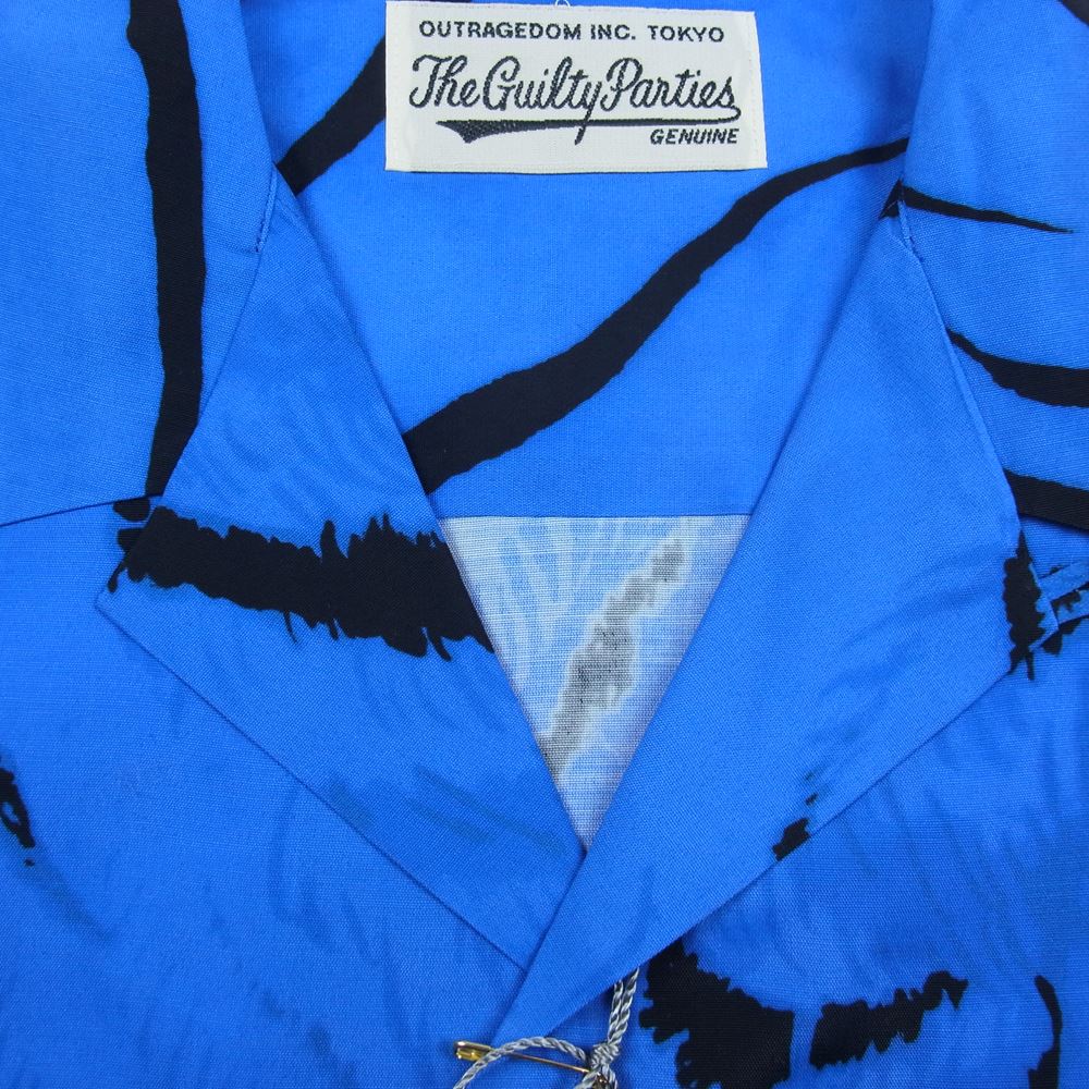 WACKO MARIA ワコマリア 22SS TIMLEHI-WM-HI32 TIM LEHI S/S HAWAIIAN SHIRT ティムリーハイ ハワイアン アロハ 半袖 シャツ ブルー系 L【新古品】【未使用】【中古】