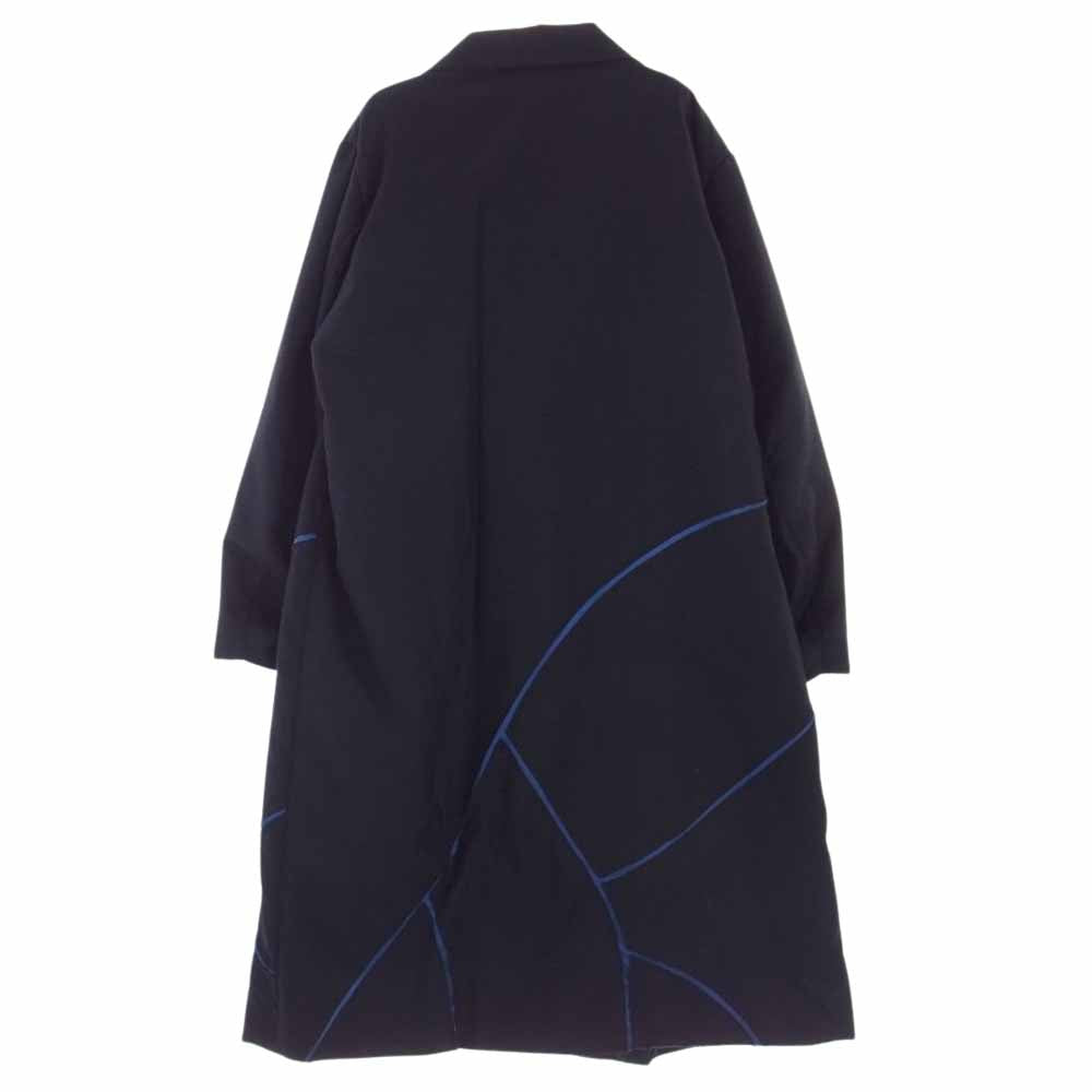 クオン 22AW 142CO010132 KINTSUGI Tielocken Coat 金継ぎ グログラン タイロッケン コート ダークネイビー系 L【新古品】【未使用】【中古】