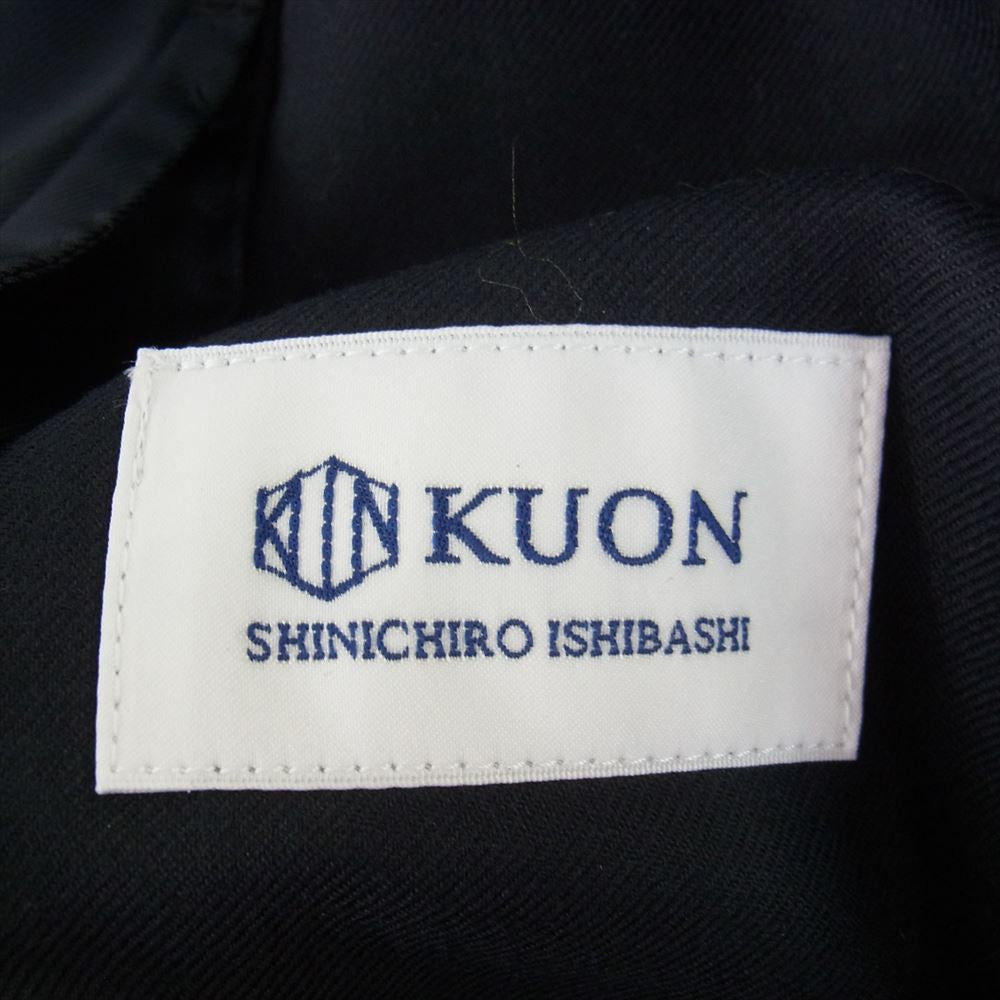クオン 22AW 142CO010132 KINTSUGI Tielocken Coat 金継ぎ グログラン タイロッケン コート ダークネイビー系 L【新古品】【未使用】【中古】