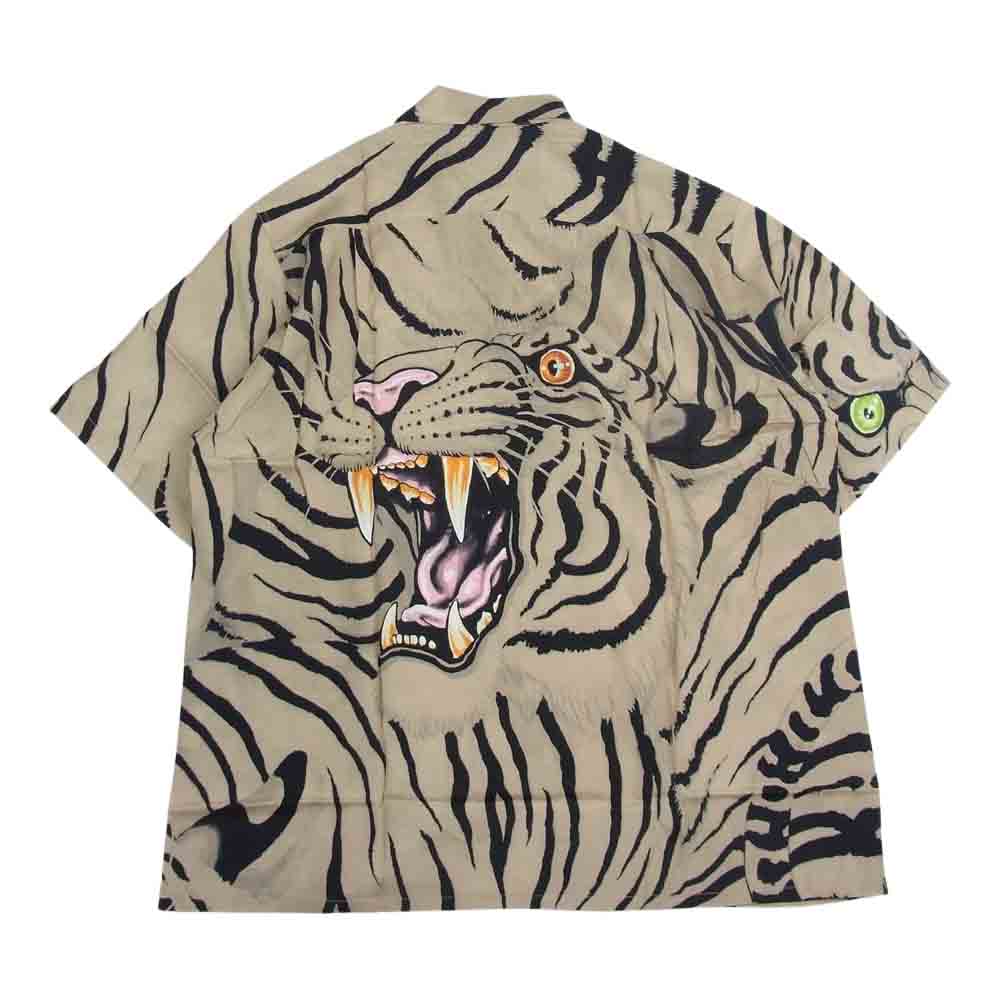 WACKO MARIA ワコマリア 22SS TIMLEHI-WM-HI26 TIM LEHI S/S HAWAIIAN SHIRT TYPE-1 ティムリーハイ アロハシャツ 半袖 ハワイアン シャツ ベージュ系 M【新古品】【未使用】【中古】