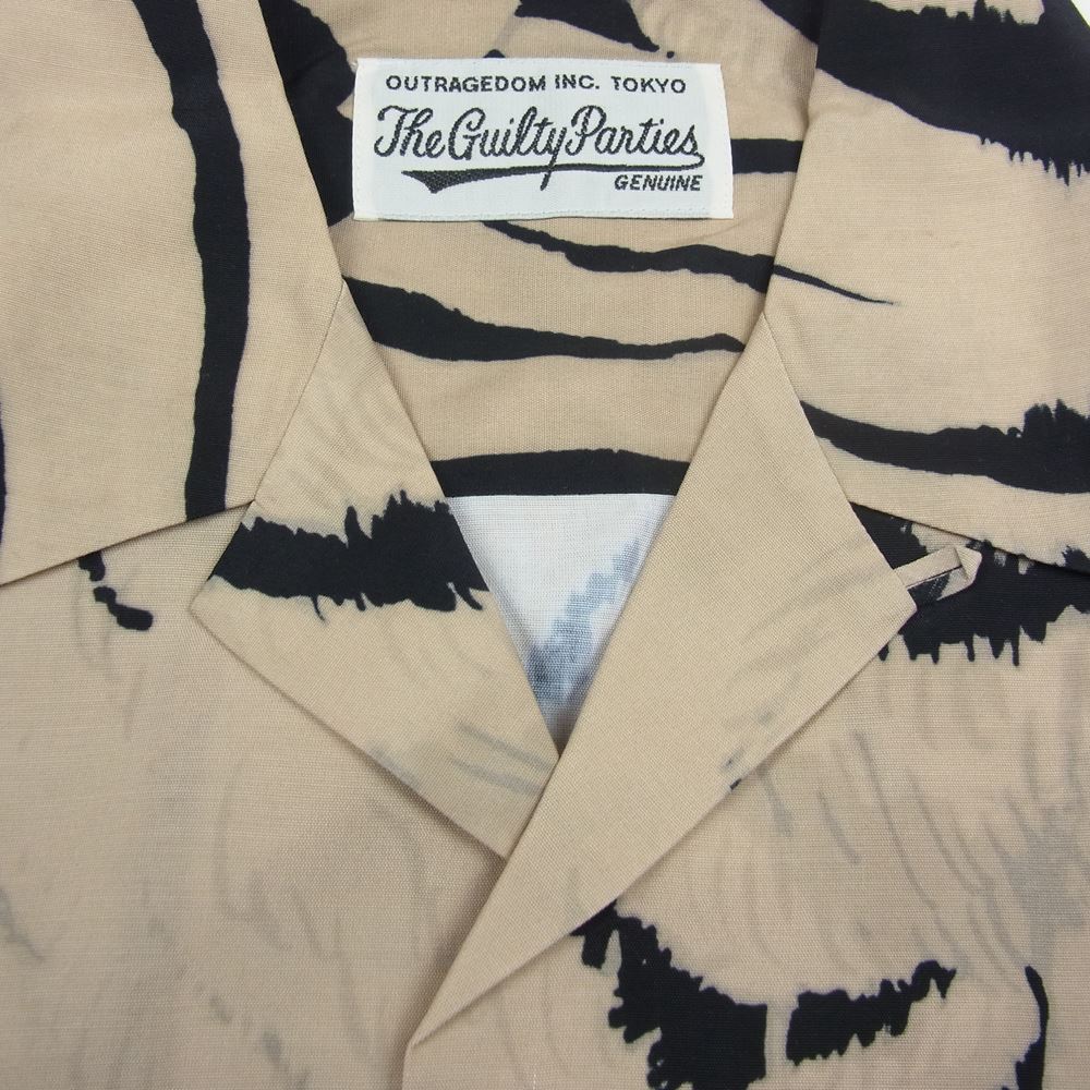 WACKO MARIA ワコマリア 22SS TIMLEHI-WM-HI26 TIM LEHI S/S HAWAIIAN SHIRT TYPE-1 ティムリーハイ アロハシャツ 半袖 ハワイアン シャツ ベージュ系 M【新古品】【未使用】【中古】