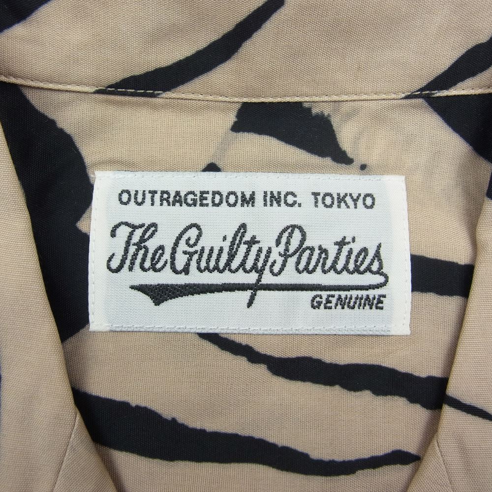 WACKO MARIA ワコマリア 22SS TIMLEHI-WM-HI26 TIM LEHI S/S HAWAIIAN SHIRT TYPE-1 ティムリーハイ アロハシャツ 半袖 ハワイアン シャツ ベージュ系 M【新古品】【未使用】【中古】