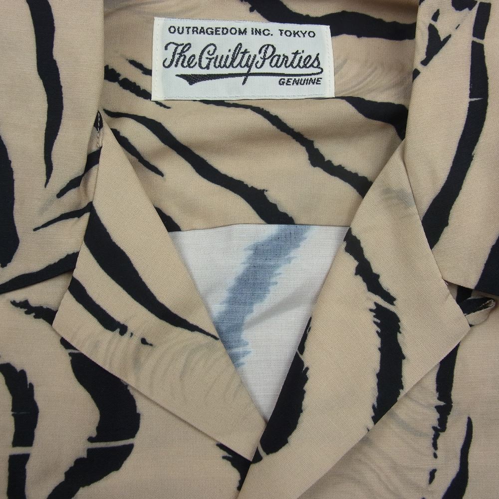 WACKO MARIA ワコマリア 22SS TIMLEHI-WM-HI27 TIM LEHI S/S HAWAIIAN SHIRT TYPE-2 ティムリーハイ アロハシャツ 半袖 ハワイアン シャツ ベージュ系 M【新古品】【未使用】【中古】