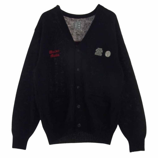 WACKO MARIA ワコマリア 22AW BEP-WM-KN01 BLACK EYE PATCH MOHAIR KNIT CARDIGAN 黒眼帯 ブラックアイパッチ モヘア カーディガン ブラック系 M【新古品】【未使用】【中古】
