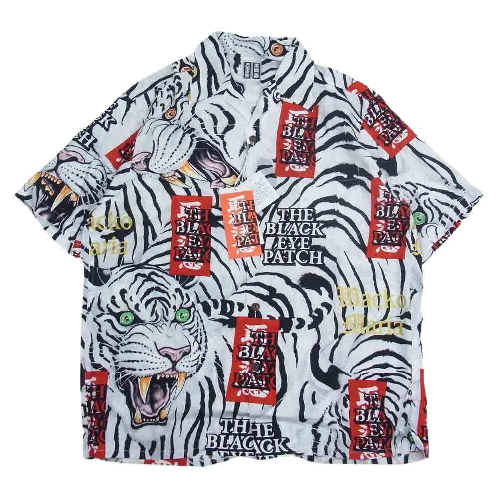 WACKO MARIA ワコマリア BEP-WM-HI01 BLACK EYE PATCH ブラックアイパッチ HAWAIIAN SHIRT S/S ハワイアン 半袖 アロハ シャツ ホワイト系 M【新古品】【未使用】【中古】