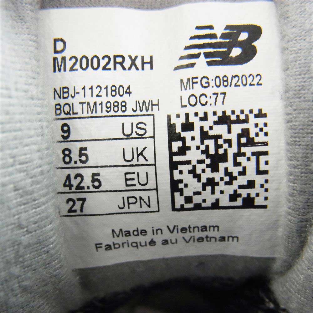 NEW BALANCE ニューバランス M2002RXH N.HOOLYWOOD INVINCIBLE GORE-TEX エヌハリウッド インヴィンシブル スニーカー ネイビー系 27cm【新古品】【未使用】【中古】