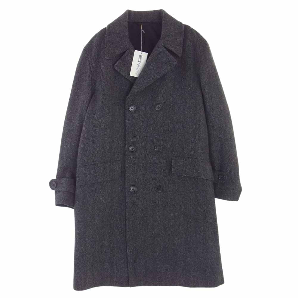 WACKO MARIA ワコマリア 19AW 19FW-WMO-CO03 DOUBLE BREASTED COAT ツイードヘリンボーン ダブルブレスト コート グレー系 M【新古品】【未使用】【中古】