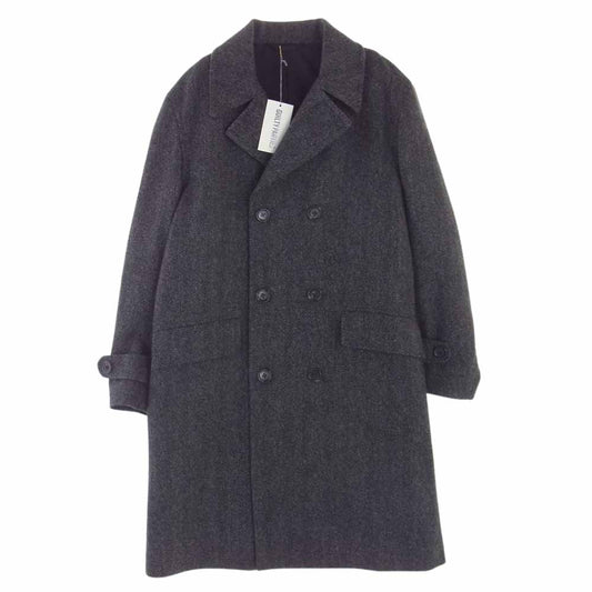 WACKO MARIA ワコマリア 19AW 19FW-WMO-CO03 DOUBLE BREASTED COAT ツイードヘリンボーン ダブルブレスト コート グレー系 M【新古品】【未使用】【中古】