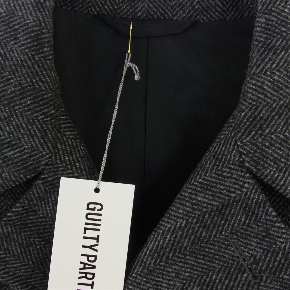 WACKO MARIA ワコマリア 19AW 19FW-WMO-CO03 DOUBLE BREASTED COAT ツイードヘリンボーン ダブルブレスト コート グレー系 M【新古品】【未使用】【中古】