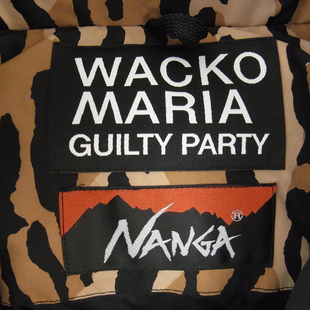 WACKO MARIA ワコマリア 21AW 21FW-WMO-NA05 NANGA DOWN JACKET TYPE-2 ナンガ レオパード ダウン JKT ジャケット ブラウン系 M【新古品】【未使用】【中古】