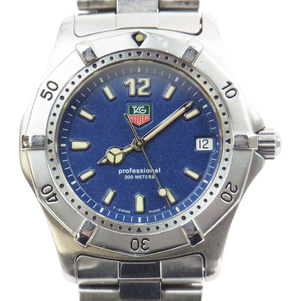 TAG HEUER タグホイヤー WK1113 EB6929 ダイバー 200m SS QZ クォーツ 青文字盤 腕時計 ウォッチ シルバー系【中古】