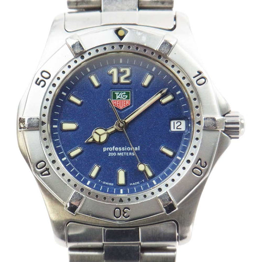 TAG HEUER タグホイヤー WK1113 EB6929 ダイバー 200m SS QZ クォーツ 青文字盤 腕時計 ウォッチ シルバー系【中古】