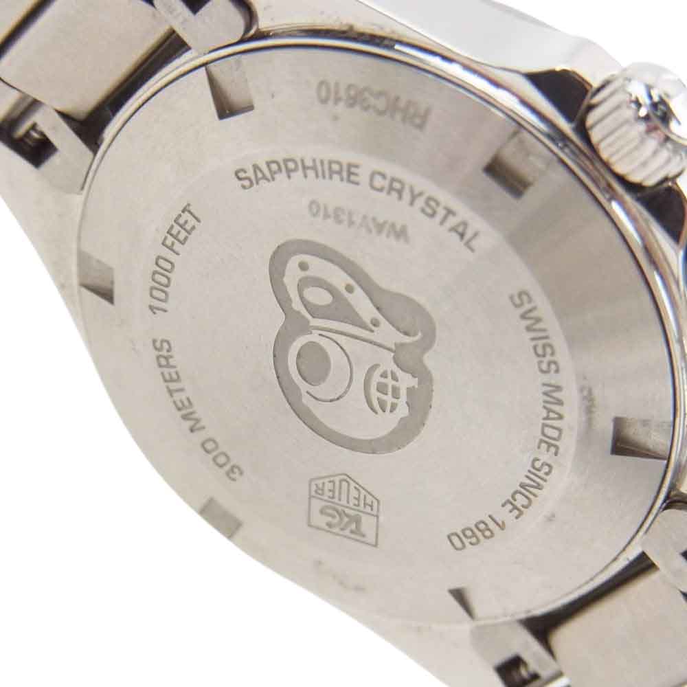 TAG HEUER タグホイヤー WAY1310 RHC3610 アクアレーサー SS QZ クォーツ 黒文字盤 腕時計 ウォッチ シルバー系【中古】