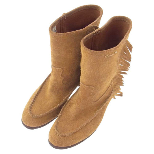 VISVIM ビズビム WMV フリンジ モカシン ブーツ ブラウン系 W7(24.5cm～25.5cm)【中古】