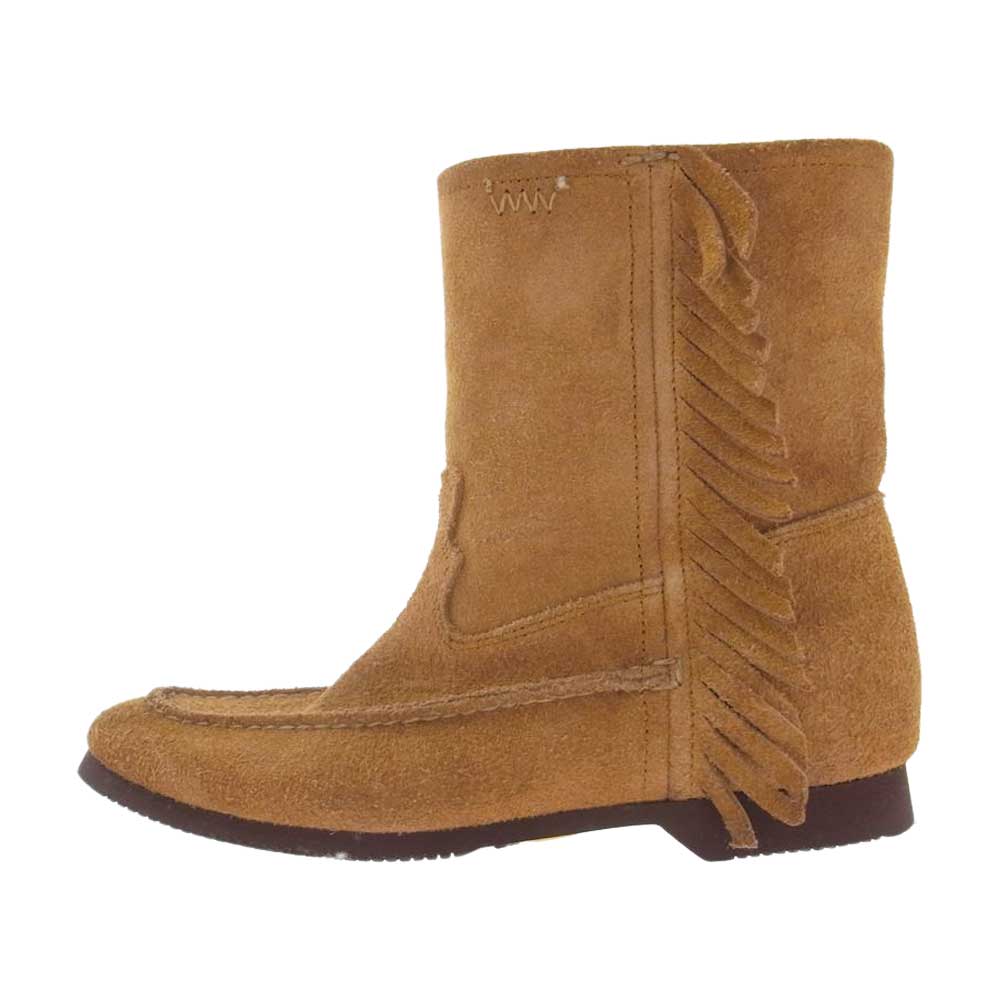 VISVIM ビズビム WMV フリンジ モカシン ブーツ ブラウン系 W7(24.5cm～25.5cm)【中古】