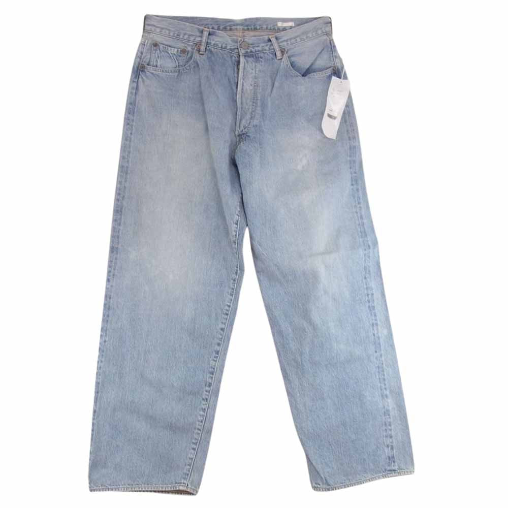 COMOLI コモリ 21SS T01-03012 USED加工 デニム 5Pパンツ インディゴブルー系 2【新古品】【未使用】【中古】